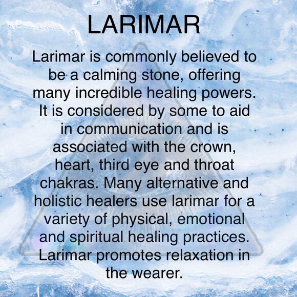 925 Sterling Silver Larimar & Moonstone Pendant-Genuine Dominican Larimar - Picture 4 of 9